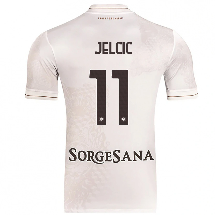 Danxen Kinder Maja Jelčić #11 Champagner Braun Auswärtstrikot Trikot 2025/26 T-Shirt Österreich