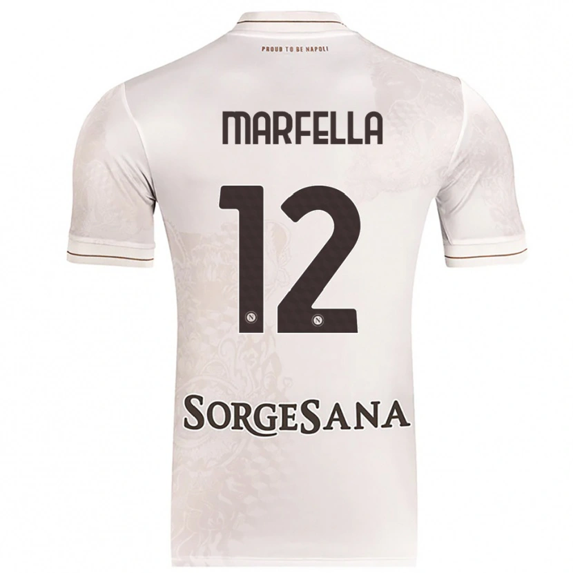 Danxen Kinder Davide Marfella #12 Champagner Braun Auswärtstrikot Trikot 2025/26 T-Shirt Österreich
