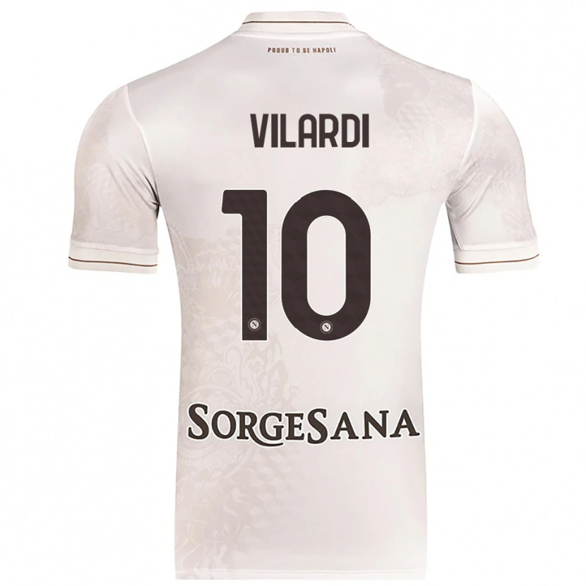 Danxen Kinder Mario Vilardi #10 Champagner Braun Auswärtstrikot Trikot 2025/26 T-Shirt Österreich