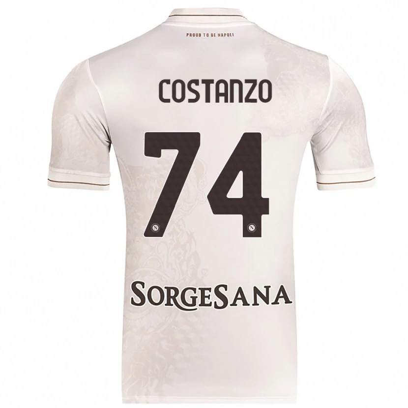 Danxen Kinder Davide Costanzo #74 Champagner Braun Auswärtstrikot Trikot 2025/26 T-Shirt Österreich