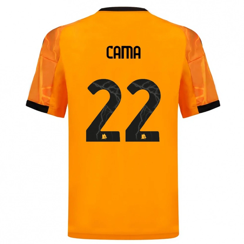 Danxen Kinder Cristian Cama #22 Orange Schwarz Auswärtstrikot Trikot 2025/26 T-Shirt Österreich