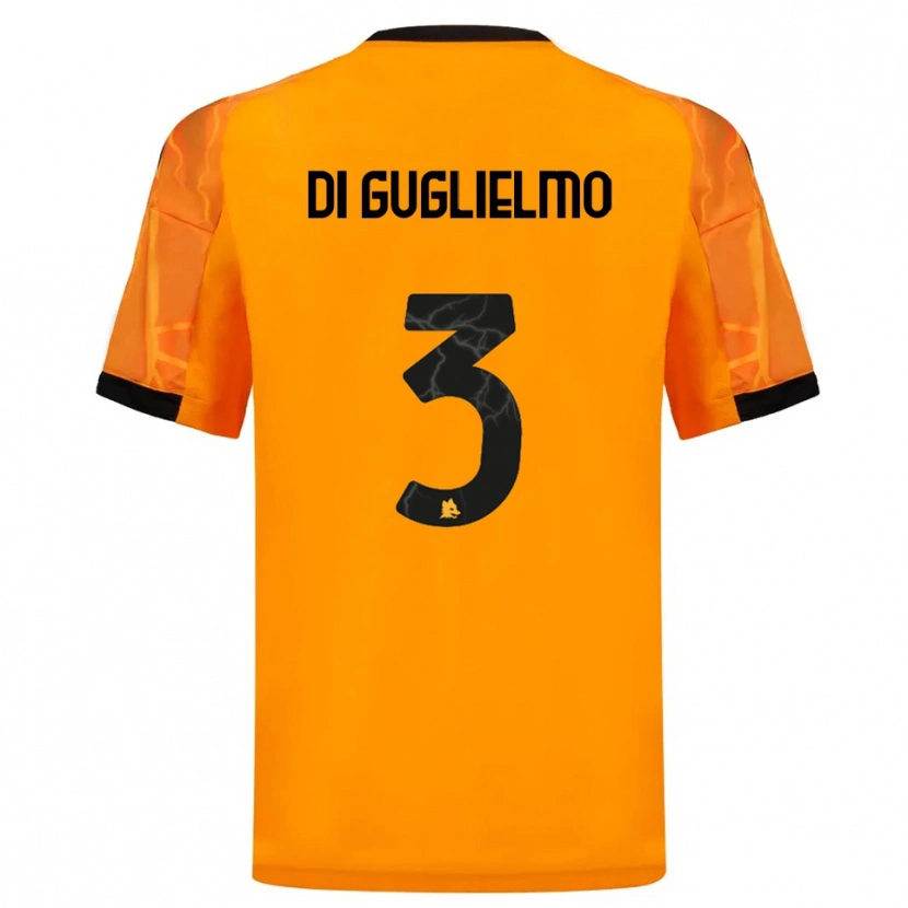 Danxen Kinder Lucia Di Guglielmo #3 Orange Schwarz Auswärtstrikot Trikot 2025/26 T-Shirt Österreich