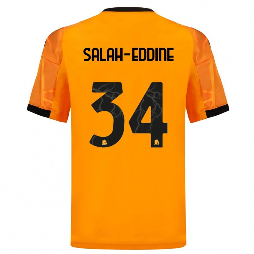 Danxen Kinder Anass Salah-Eddine #34 Orange Schwarz Auswärtstrikot Trikot 2025/26 T-Shirt Österreich