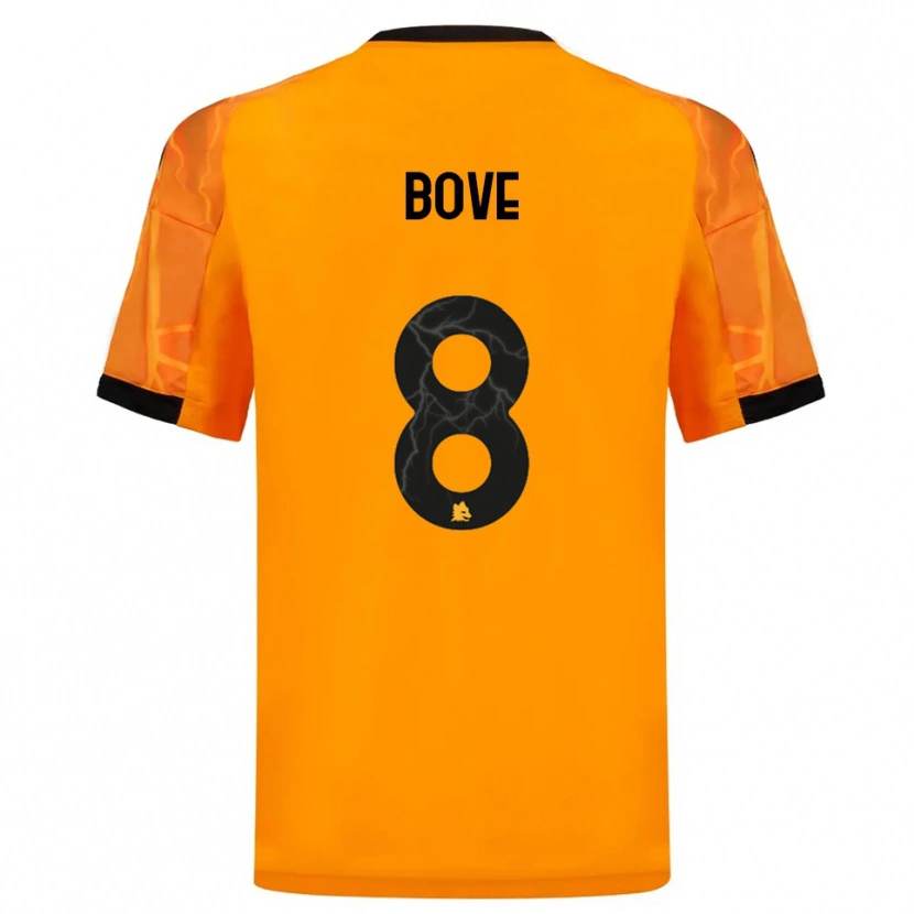 Danxen Kinder Edoardo Bove #8 Orange Schwarz Auswärtstrikot Trikot 2025/26 T-Shirt Österreich