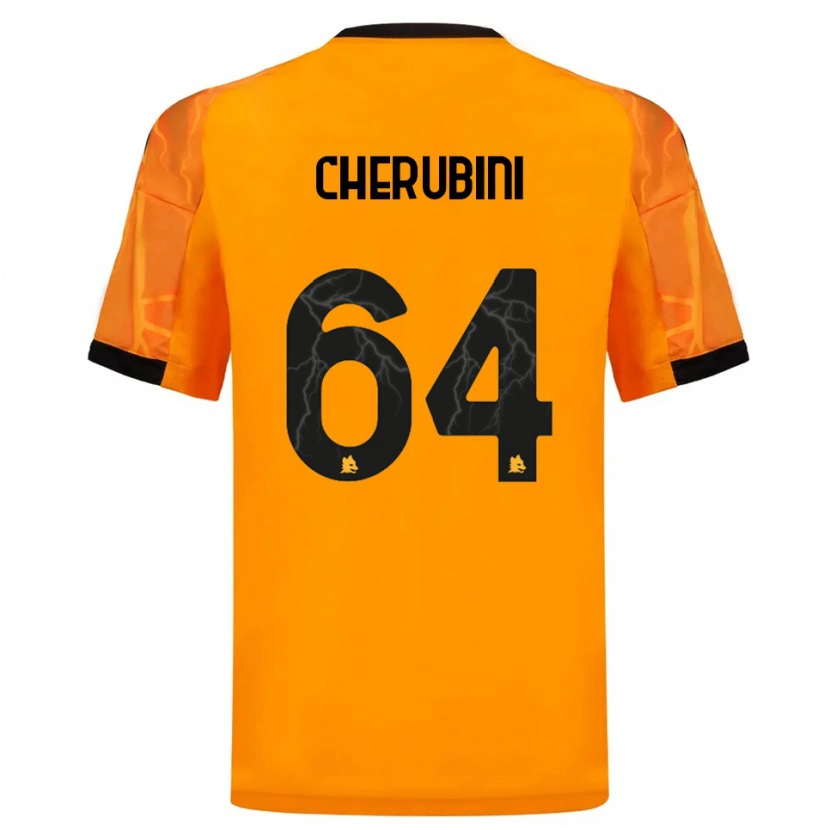 Danxen Kinder Luigi Cherubini #64 Orange Schwarz Auswärtstrikot Trikot 2025/26 T-Shirt Österreich