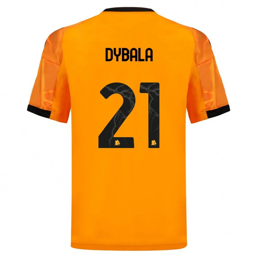 Danxen Kinder Paulo Dybala #21 Orange Schwarz Auswärtstrikot Trikot 2025/26 T-Shirt Österreich
