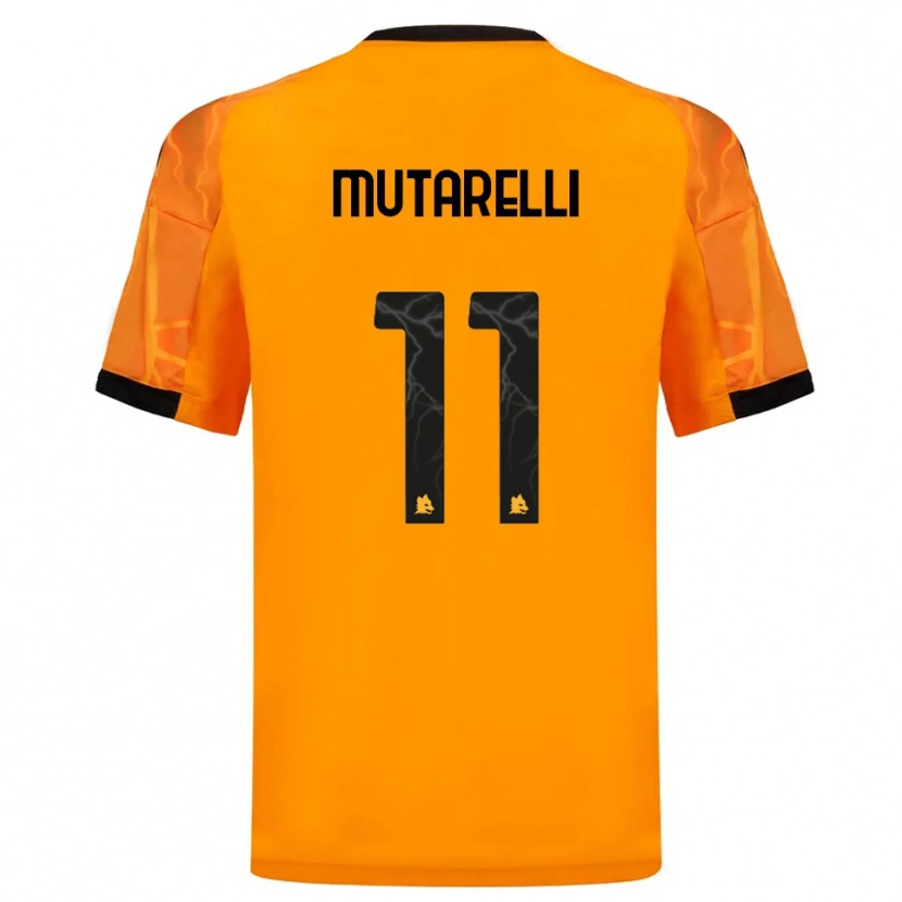 Danxen Kinder Matteo Mutarelli #11 Orange Schwarz Auswärtstrikot Trikot 2025/26 T-Shirt Österreich