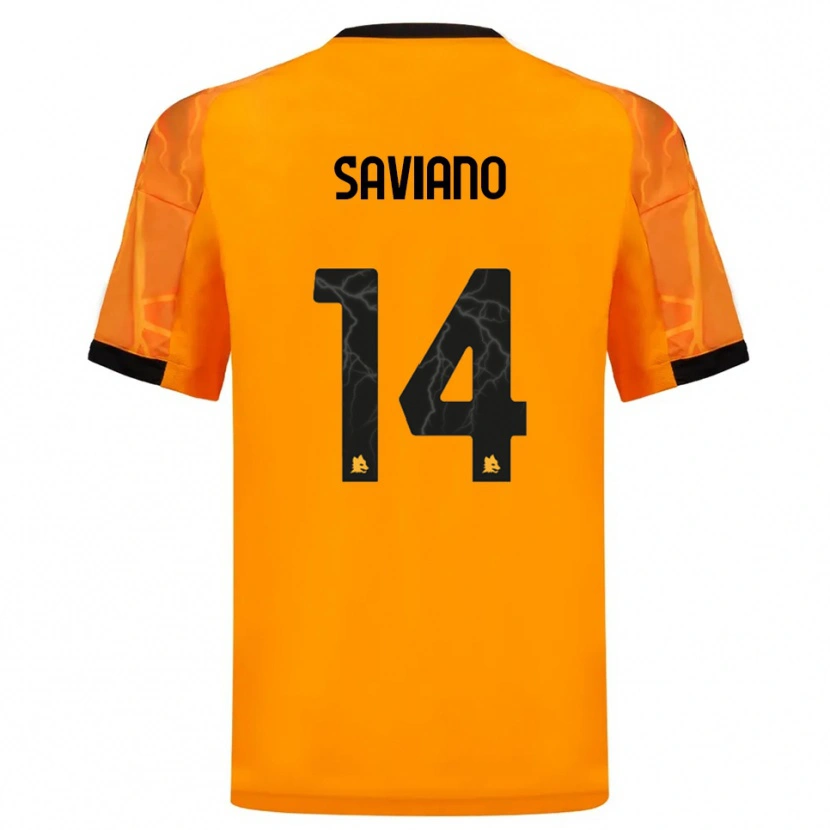 Danxen Kinder Giuseppe Saviano #14 Orange Schwarz Auswärtstrikot Trikot 2025/26 T-Shirt Österreich