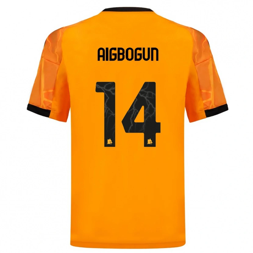 Danxen Kinder Eseosa Aigbogun #14 Orange Schwarz Auswärtstrikot Trikot 2025/26 T-Shirt Österreich