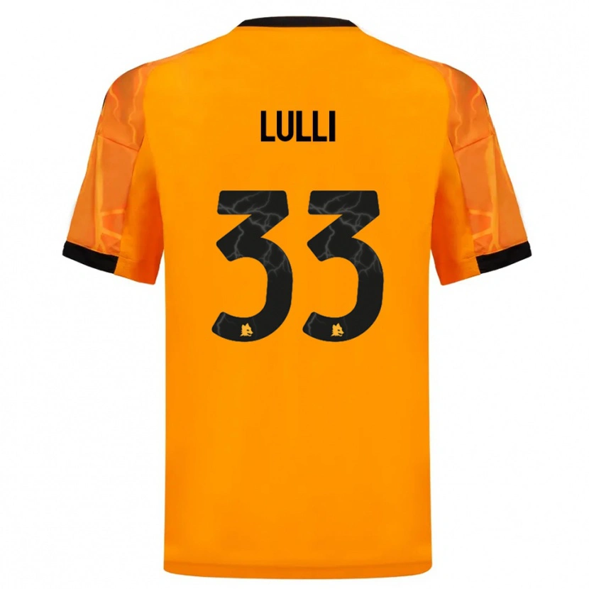 Danxen Kinder Emanuele Lulli #33 Orange Schwarz Auswärtstrikot Trikot 2025/26 T-Shirt Österreich