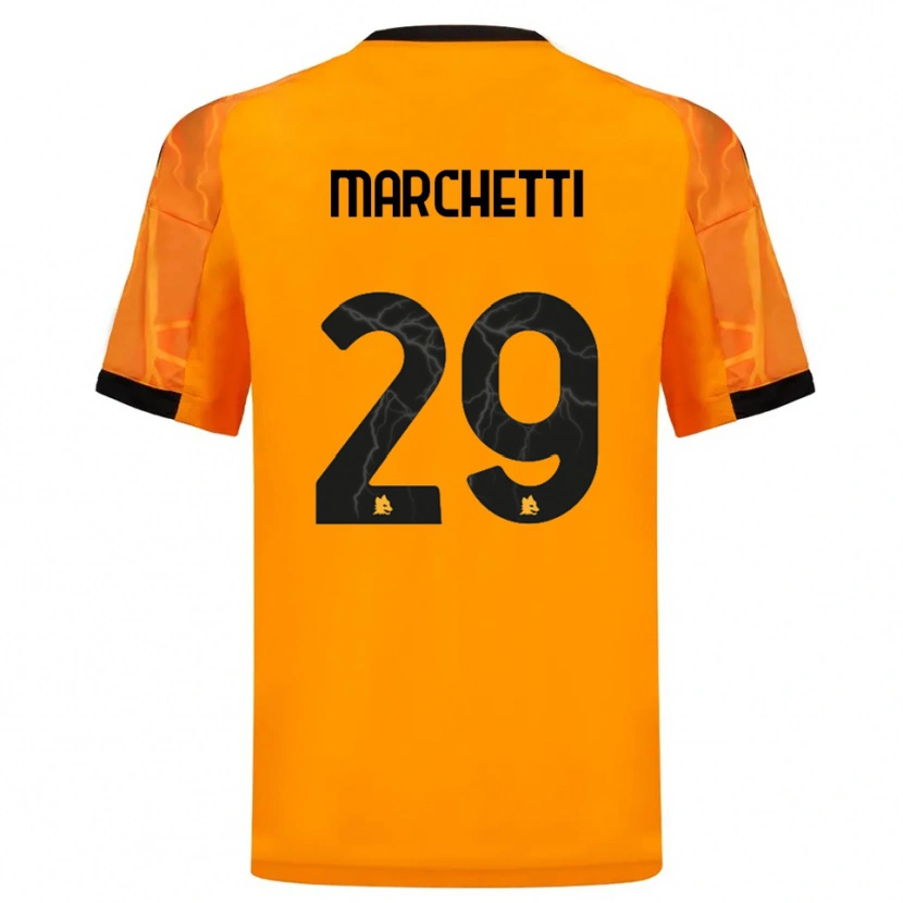 Danxen Kinder Tommaso Marchetti #29 Orange Schwarz Auswärtstrikot Trikot 2025/26 T-Shirt Österreich