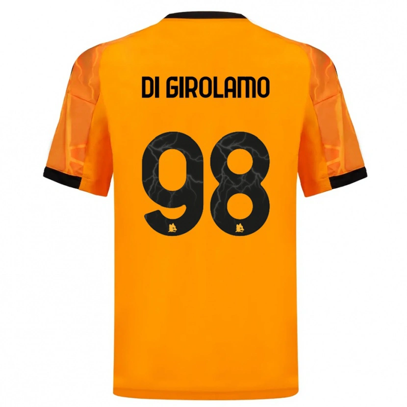 Danxen Kinder Anita Di Girolamo #98 Orange Schwarz Auswärtstrikot Trikot 2025/26 T-Shirt Österreich