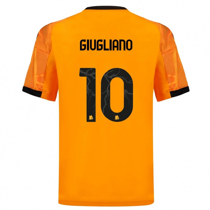 Danxen Kinder Manuela Giugliano #10 Orange Schwarz Auswärtstrikot Trikot 2025/26 T-Shirt Österreich