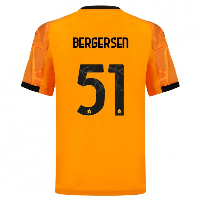 Danxen Kinder Mina Bergersen #51 Orange Schwarz Auswärtstrikot Trikot 2025/26 T-Shirt Österreich