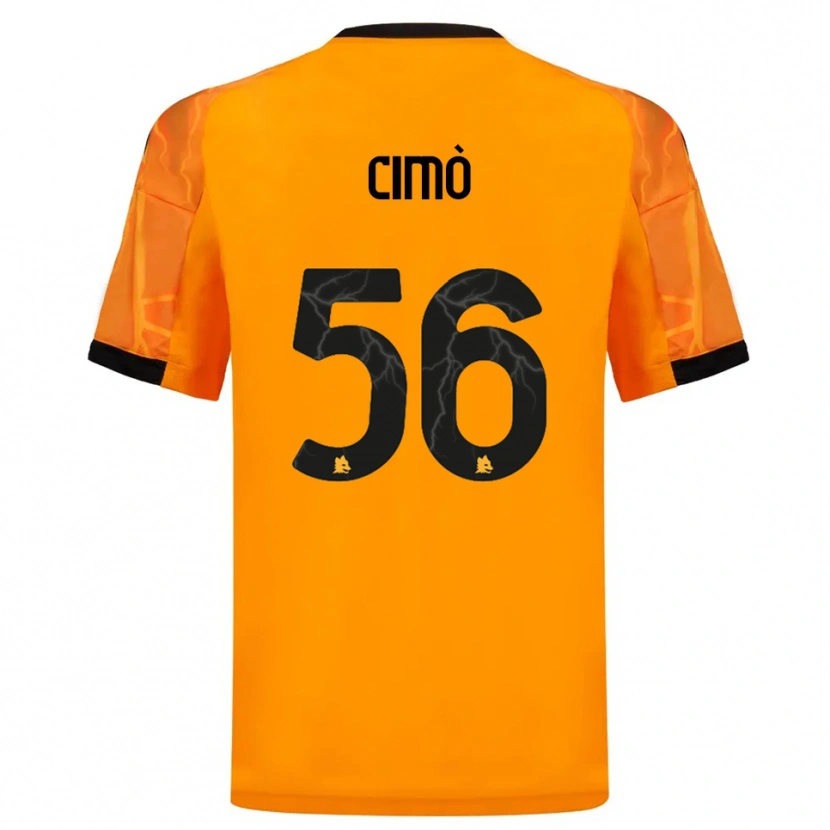 Danxen Kinder Giada Cimò #56 Orange Schwarz Auswärtstrikot Trikot 2025/26 T-Shirt Österreich
