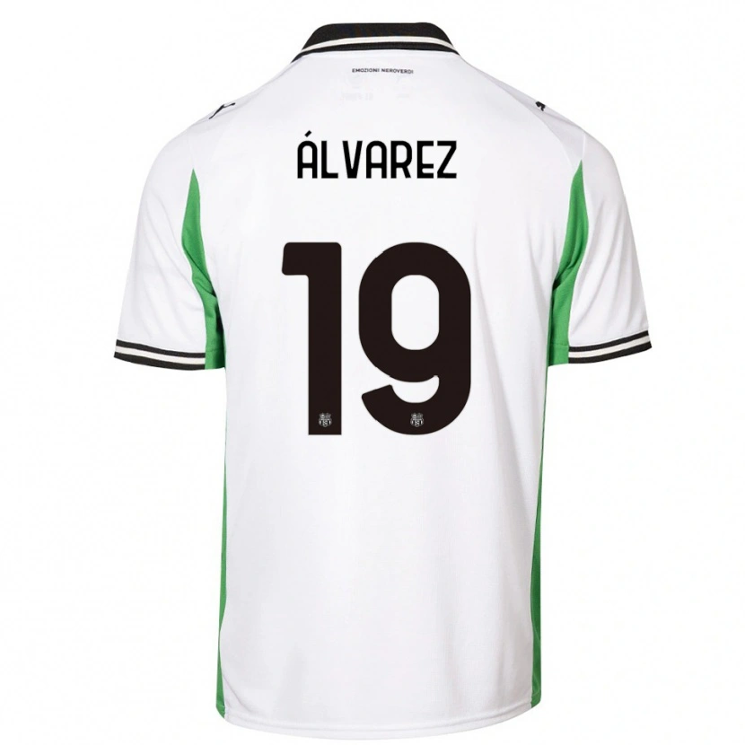 Danxen Kinder Agustín Álvarez #19 Weiß Grün Schwarz Auswärtstrikot Trikot 2025/26 T-Shirt Österreich