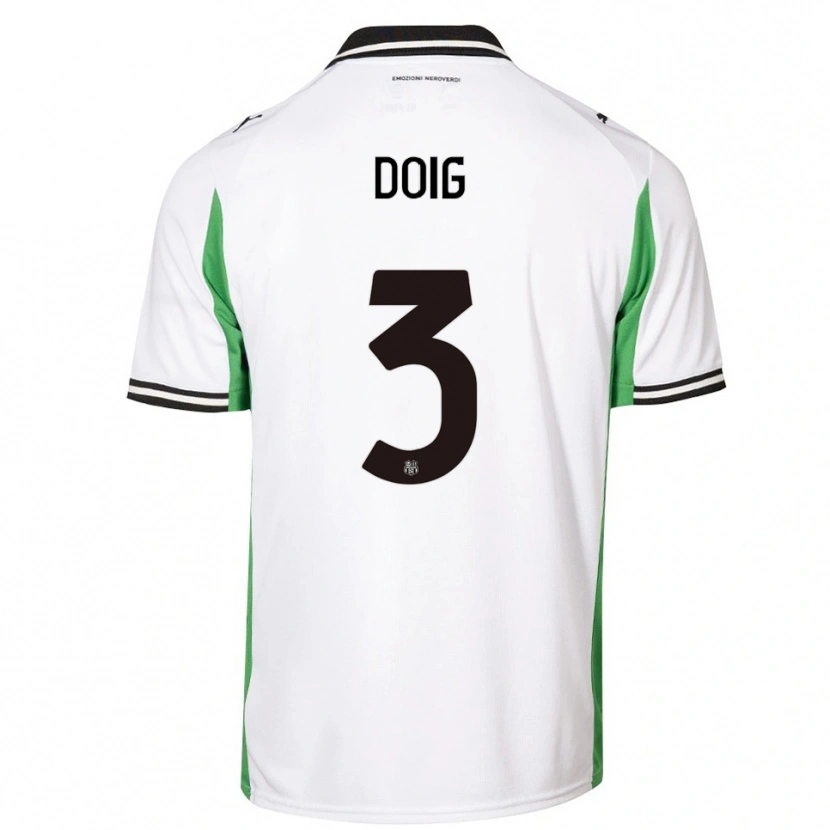 Danxen Kinder Josh Doig #3 Weiß Grün Schwarz Auswärtstrikot Trikot 2025/26 T-Shirt Österreich
