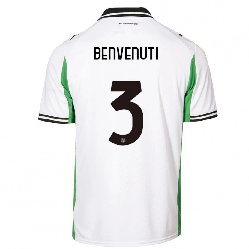 Danxen Kinder Tommaso Benvenuti #3 Weiß Grün Schwarz Auswärtstrikot Trikot 2025/26 T-Shirt Österreich