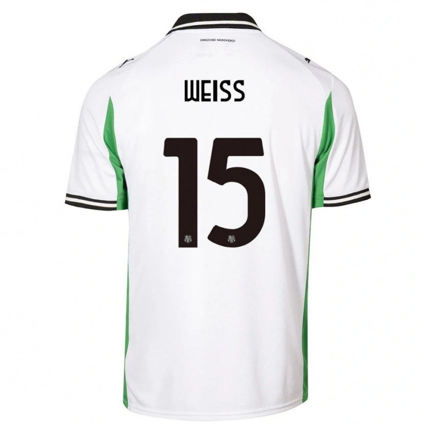 Danxen Kinder David Weiss #15 Weiß Grün Schwarz Auswärtstrikot Trikot 2025/26 T-Shirt Österreich