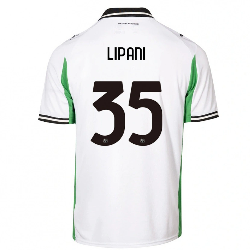 Danxen Kinder Luca Lipani #35 Weiß Grün Schwarz Auswärtstrikot Trikot 2025/26 T-Shirt Österreich