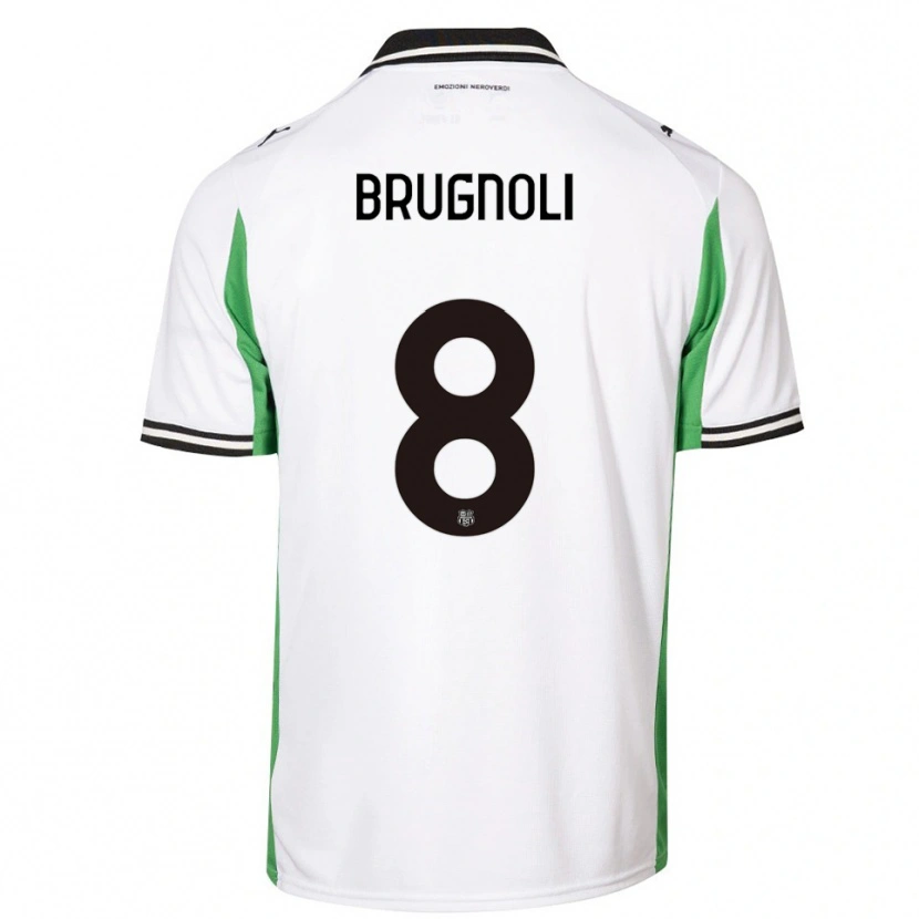 Danxen Kinder Giuseppe Brugnoli #8 Weiß Grün Schwarz Auswärtstrikot Trikot 2025/26 T-Shirt Österreich