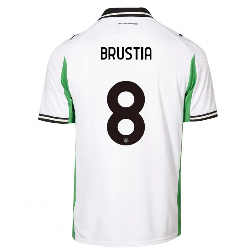 Danxen Kinder Martina Brustia #8 Weiß Grün Schwarz Auswärtstrikot Trikot 2025/26 T-Shirt Österreich