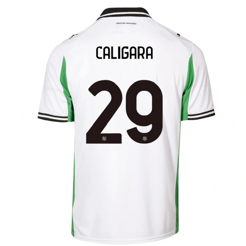 Danxen Kinder Fabrizio Caligara #29 Weiß Grün Schwarz Auswärtstrikot Trikot 2025/26 T-Shirt Österreich