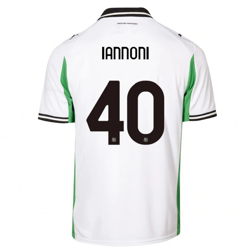 Danxen Kinder Edoardo Iannoni #40 Weiß Grün Schwarz Auswärtstrikot Trikot 2025/26 T-Shirt Österreich