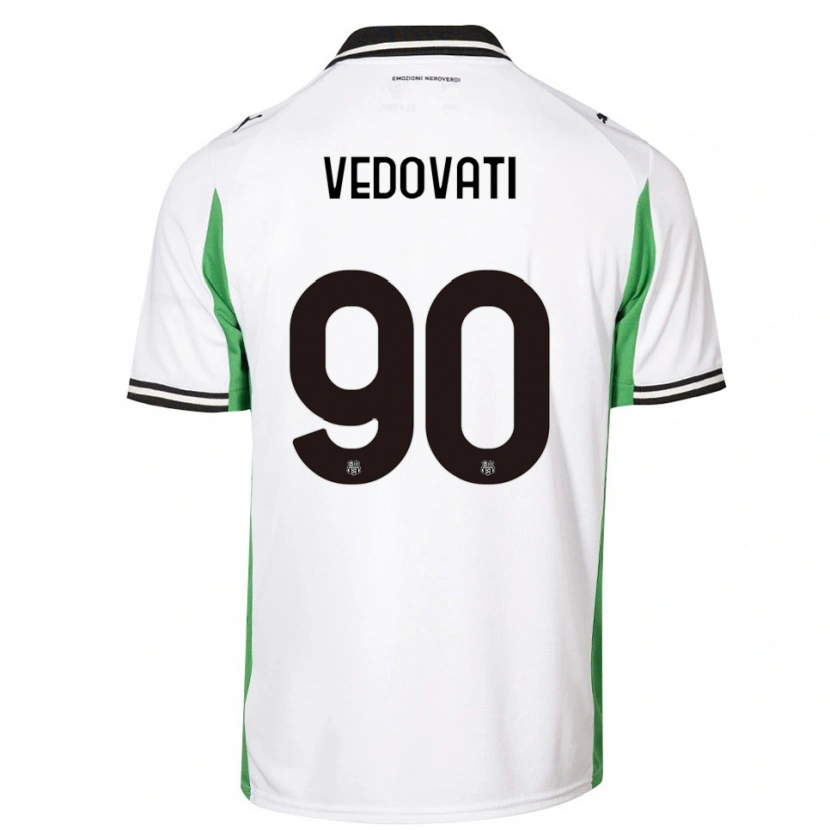 Danxen Kinder Gabriele Vedovati #90 Weiß Grün Schwarz Auswärtstrikot Trikot 2025/26 T-Shirt Österreich