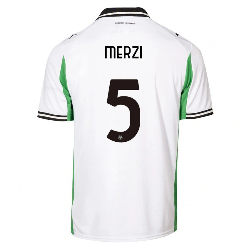 Danxen Kinder Matteo Merzi #5 Weiß Grün Schwarz Auswärtstrikot Trikot 2025/26 T-Shirt Österreich