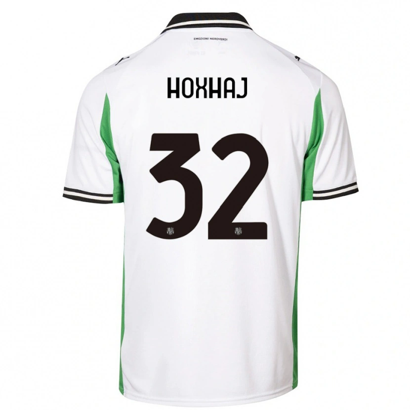 Danxen Kinder Kristina Hoxhaj #32 Weiß Grün Schwarz Auswärtstrikot Trikot 2025/26 T-Shirt Österreich