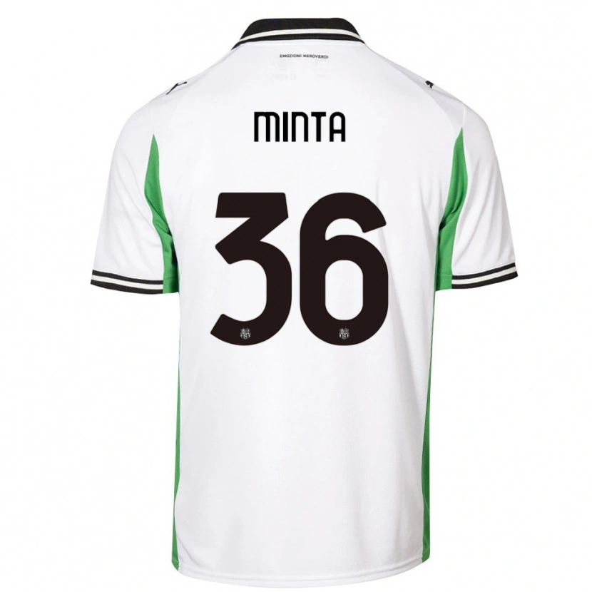 Danxen Kinder Amoako Minta #36 Weiß Grün Schwarz Auswärtstrikot Trikot 2025/26 T-Shirt Österreich