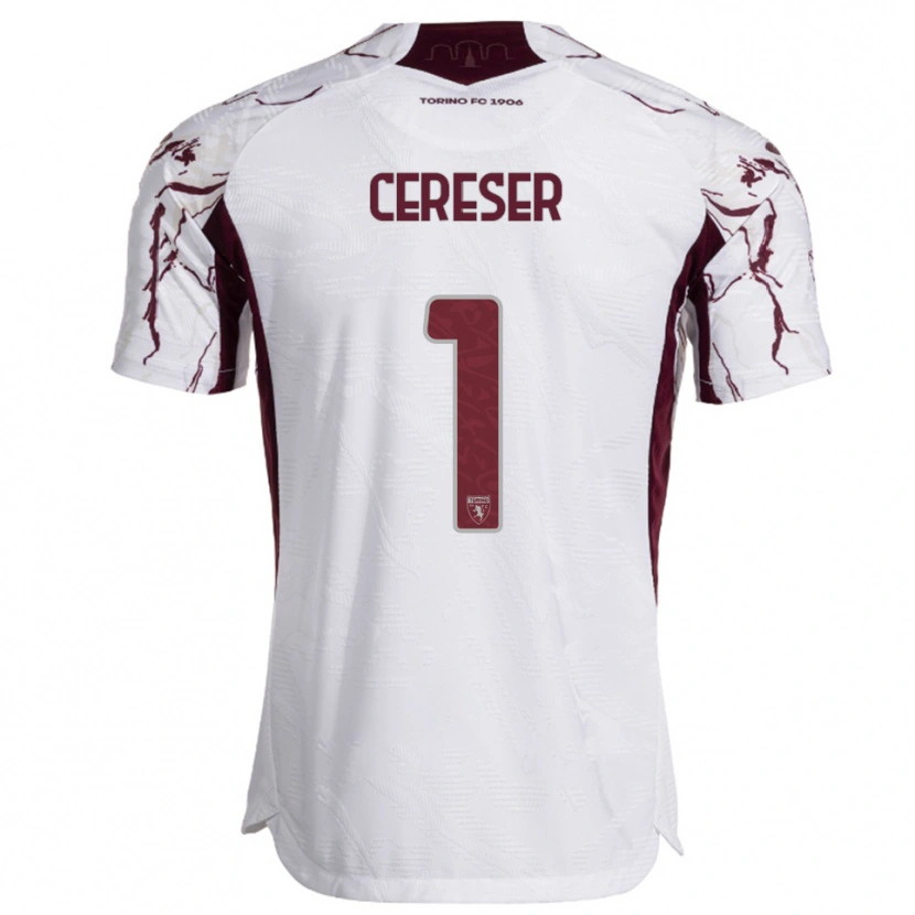 Danxen Kinder Francesco Cereser #1 Weiß Burgunderrot Auswärtstrikot Trikot 2025/26 T-Shirt Österreich