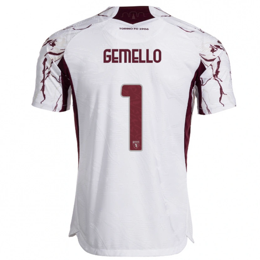 Danxen Kinder Luca Gemello #1 Weiß Burgunderrot Auswärtstrikot Trikot 2025/26 T-Shirt Österreich
