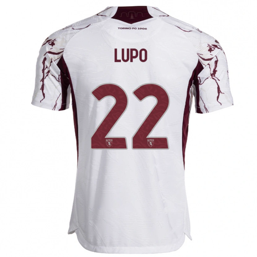 Danxen Kinder Enrica Lupo #22 Weiß Burgunderrot Auswärtstrikot Trikot 2025/26 T-Shirt Österreich