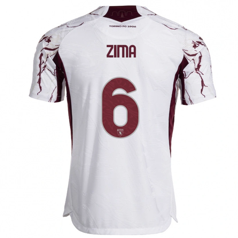 Danxen Kinder David Zima #6 Weiß Burgunderrot Auswärtstrikot Trikot 2025/26 T-Shirt Österreich