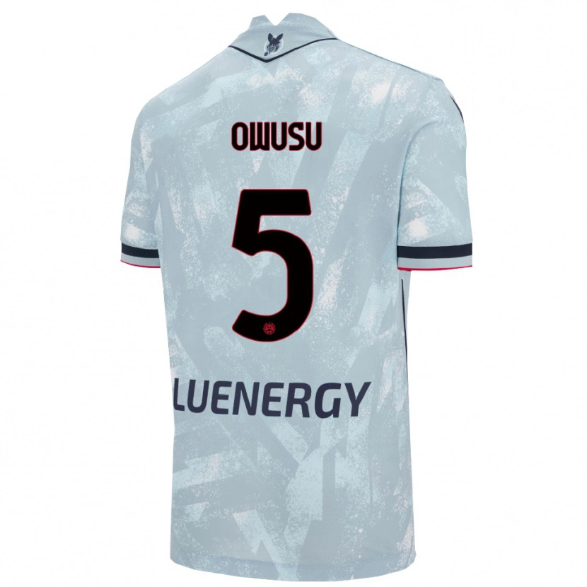 Danxen Kinder Robert Owusu #5 Hellblau Schwarz Auswärtstrikot Trikot 2025/26 T-Shirt Österreich