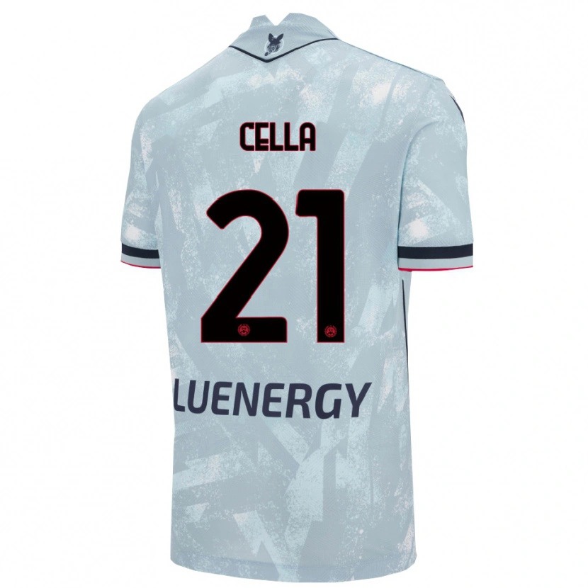 Danxen Kinder Leonardo Cella #21 Hellblau Schwarz Auswärtstrikot Trikot 2025/26 T-Shirt Österreich