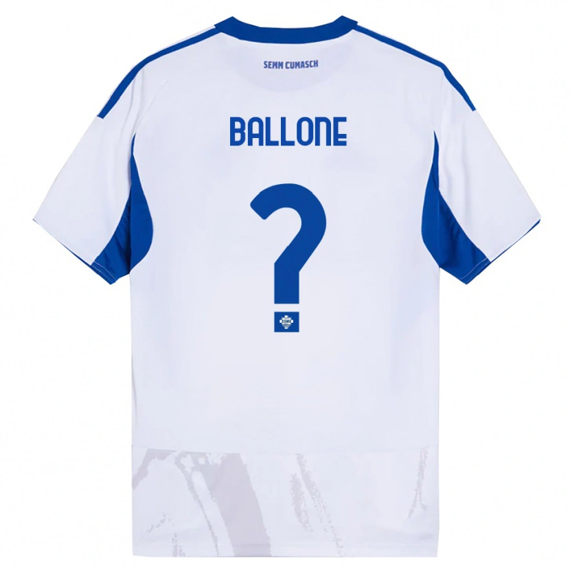 Danxen Kinder Andrea Ballone #0 Weiß Blau Auswärtstrikot Trikot 2025/26 T-Shirt Österreich