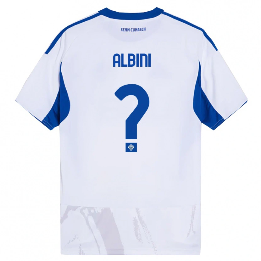 Danxen Kinder Matteo Albini #0 Weiß Blau Auswärtstrikot Trikot 2025/26 T-Shirt Österreich