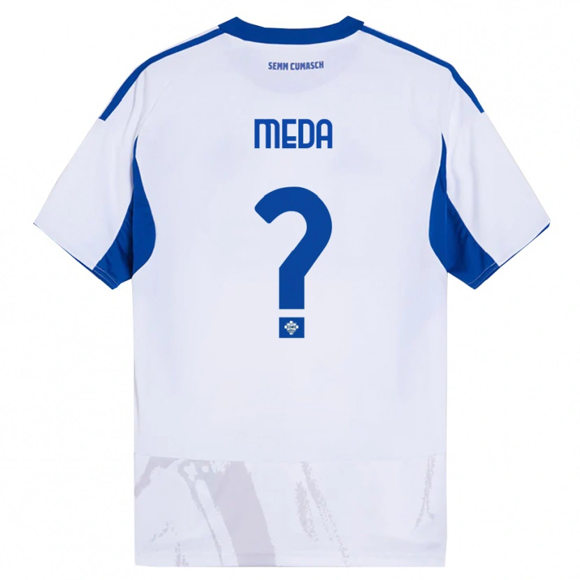 Danxen Kinder Tommaso Meda #0 Weiß Blau Auswärtstrikot Trikot 2025/26 T-Shirt Österreich