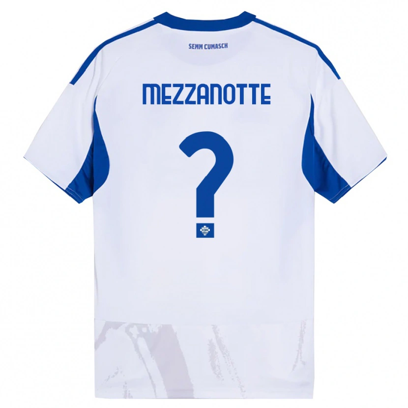 Danxen Kinder Davide Mezzanotte #0 Weiß Blau Auswärtstrikot Trikot 2025/26 T-Shirt Österreich