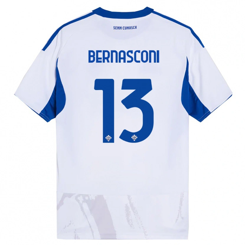 Danxen Kinder Enea Bernasconi #13 Weiß Blau Auswärtstrikot Trikot 2025/26 T-Shirt Österreich