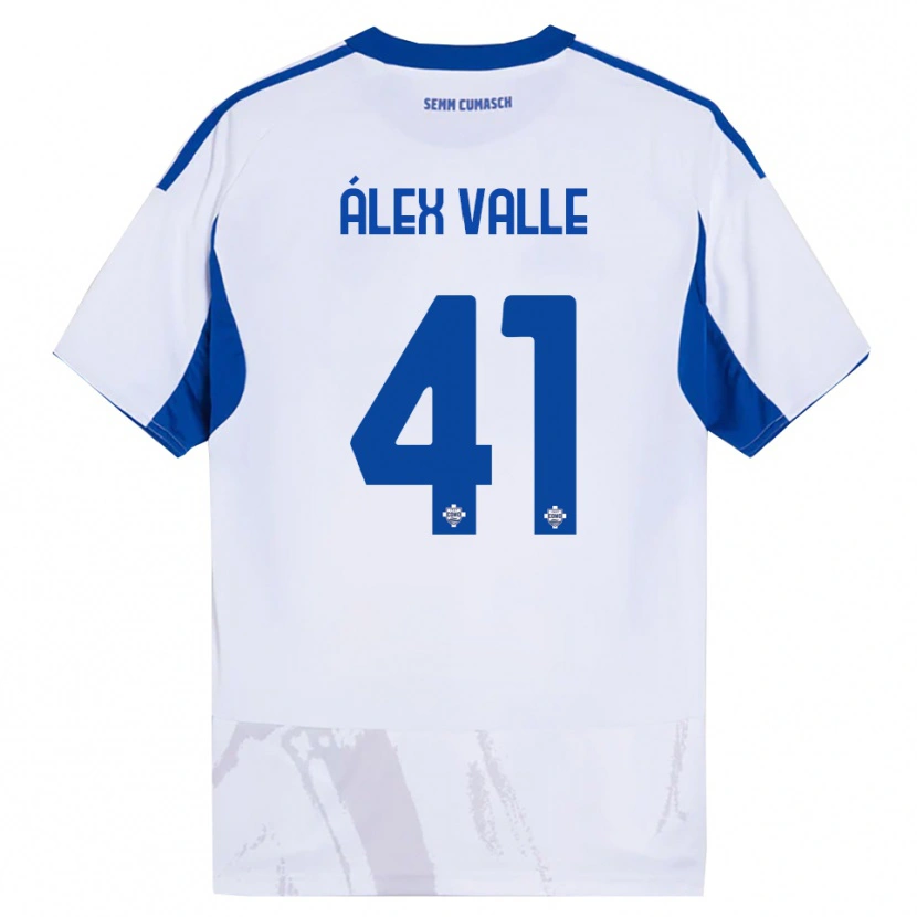 Danxen Kinder Álex Valle #41 Weiß Blau Auswärtstrikot Trikot 2025/26 T-Shirt Österreich