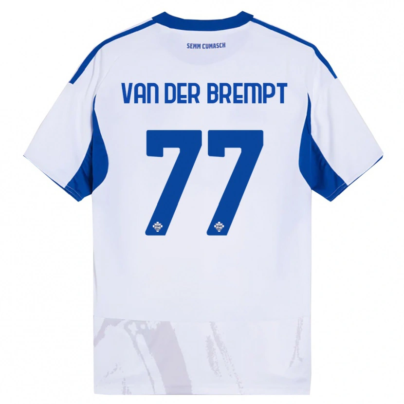Danxen Kinder Ignace Van Der Brempt #77 Weiß Blau Auswärtstrikot Trikot 2025/26 T-Shirt Österreich