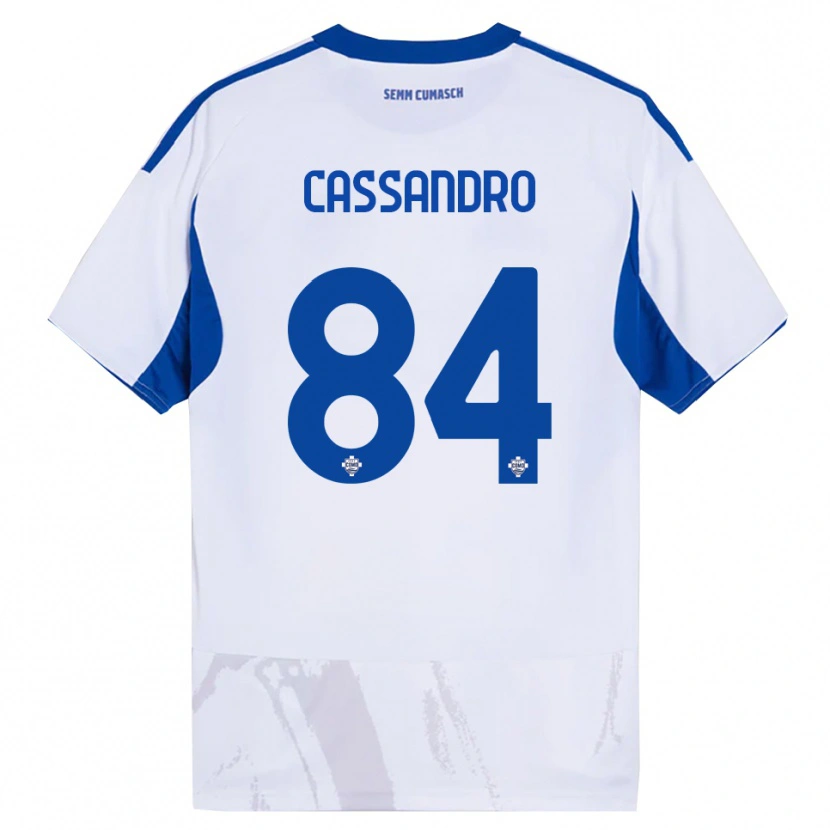 Danxen Kinder Tommaso Cassandro #84 Weiß Blau Auswärtstrikot Trikot 2025/26 T-Shirt Österreich