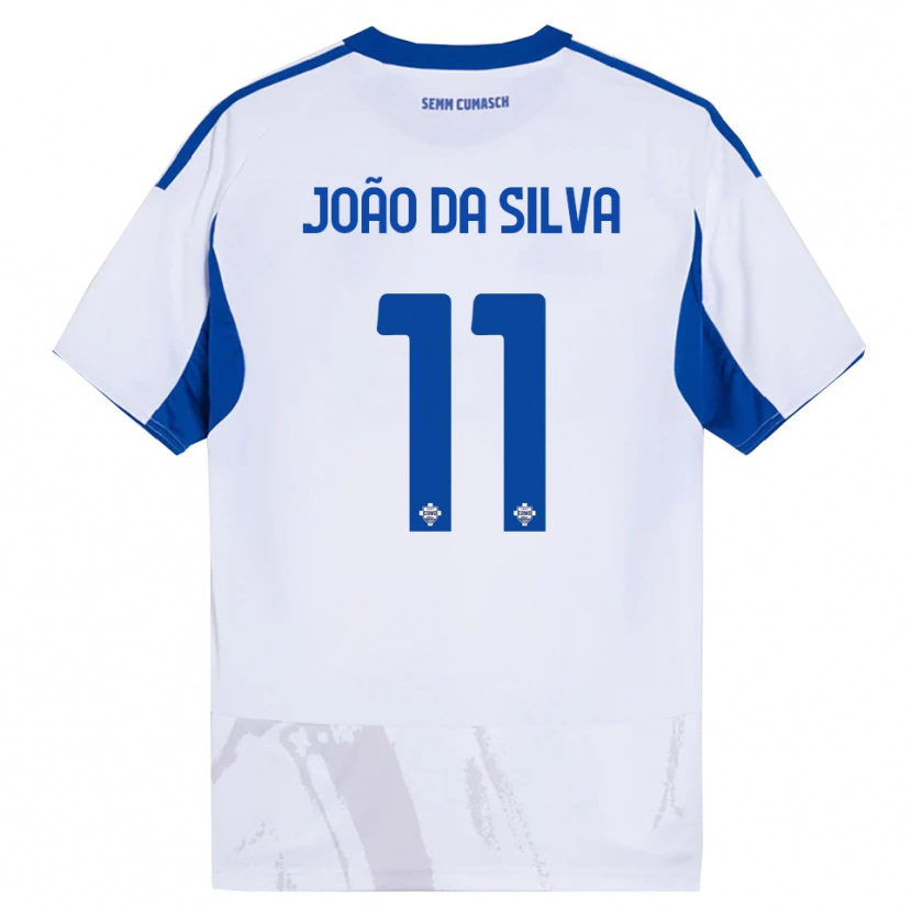 Danxen Kinder Miguel João Da Silva #11 Weiß Blau Auswärtstrikot Trikot 2025/26 T-Shirt Österreich