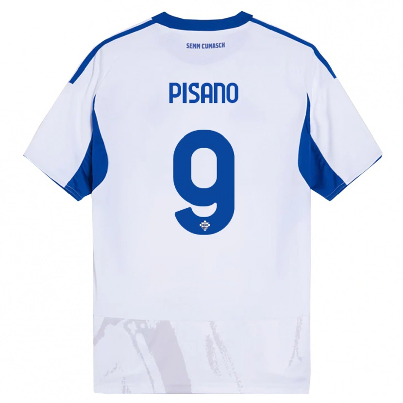 Danxen Kinder Manuel Pisano #9 Weiß Blau Auswärtstrikot Trikot 2025/26 T-Shirt Österreich