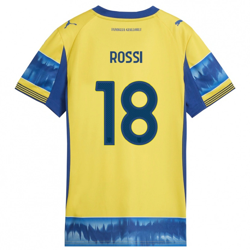 Danxen Kinder Diego Rossi #18 Gelb Blau Auswärtstrikot Trikot 2025/26 T-Shirt Österreich