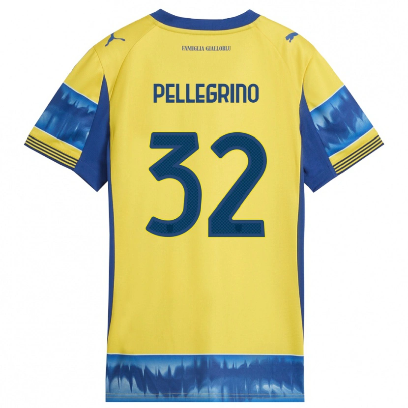 Danxen Kinder Mateo Pellegrino #32 Gelb Blau Auswärtstrikot Trikot 2025/26 T-Shirt Österreich